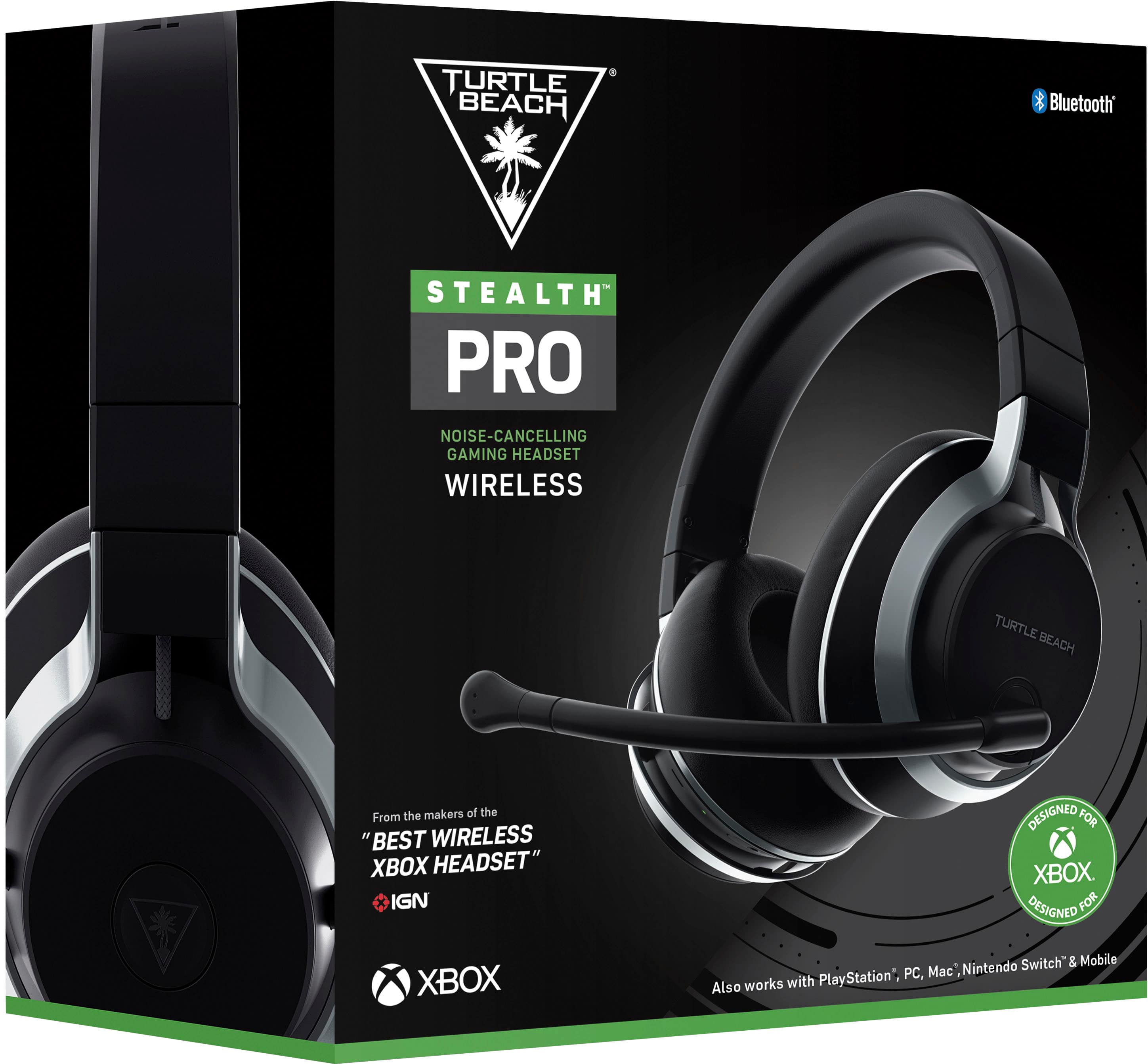 Alt View 25. Turtle Beach - Stealth Pro Xbox Edition Wireless Noise-Cancelling Gaming Headset for Xbox, PS5, PS4, Switch, and PC - Dual Batteries - Black.