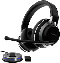 Turtle Beach - Stealth Pro Multiplatform Wireless Noise-Cancelling Gaming Headset for PS5, PS4, PC, Mac & Mobile - Black - Front_Zoom