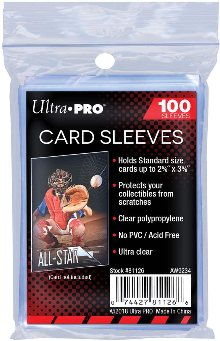 Front. Ultra PRO - 2-1/2" x 3-1/2" Soft Card Sleeves 100-Count Pack.