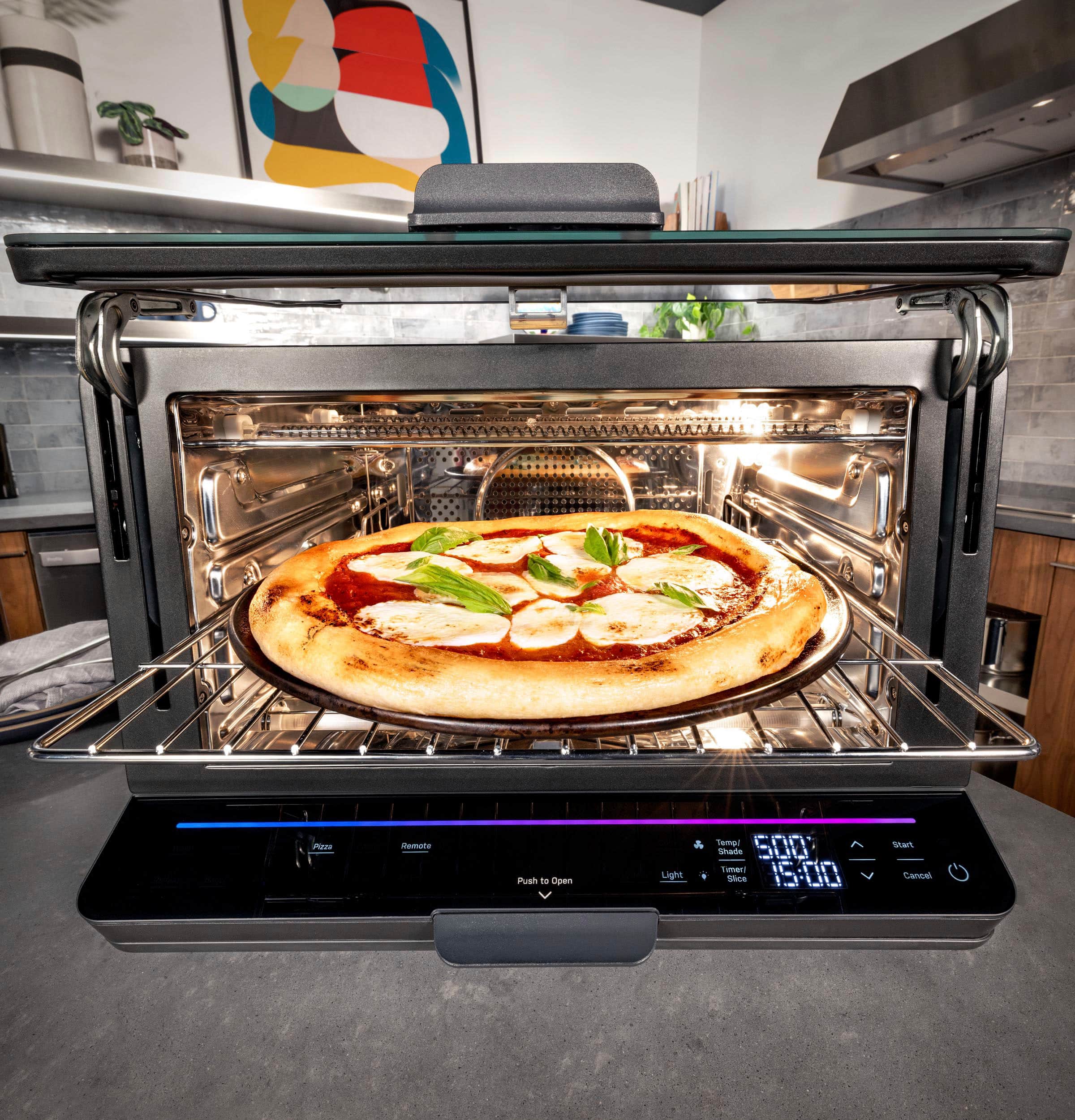 Alt View 16. GE Profile - Smart Oven with No Preheat, Air Fry and Built-in WiFi - Black.