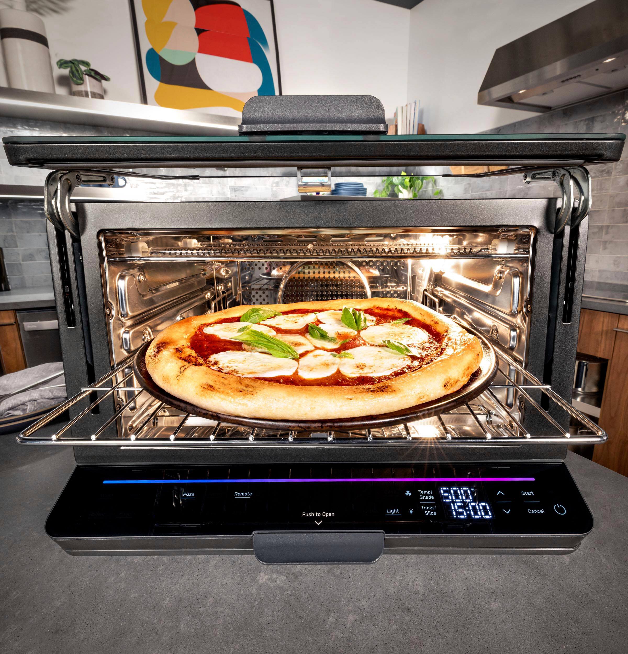 Alt View 16. GE Profile - Smart Oven with No Preheat, Air Fry and Built-in WiFi - Black.
