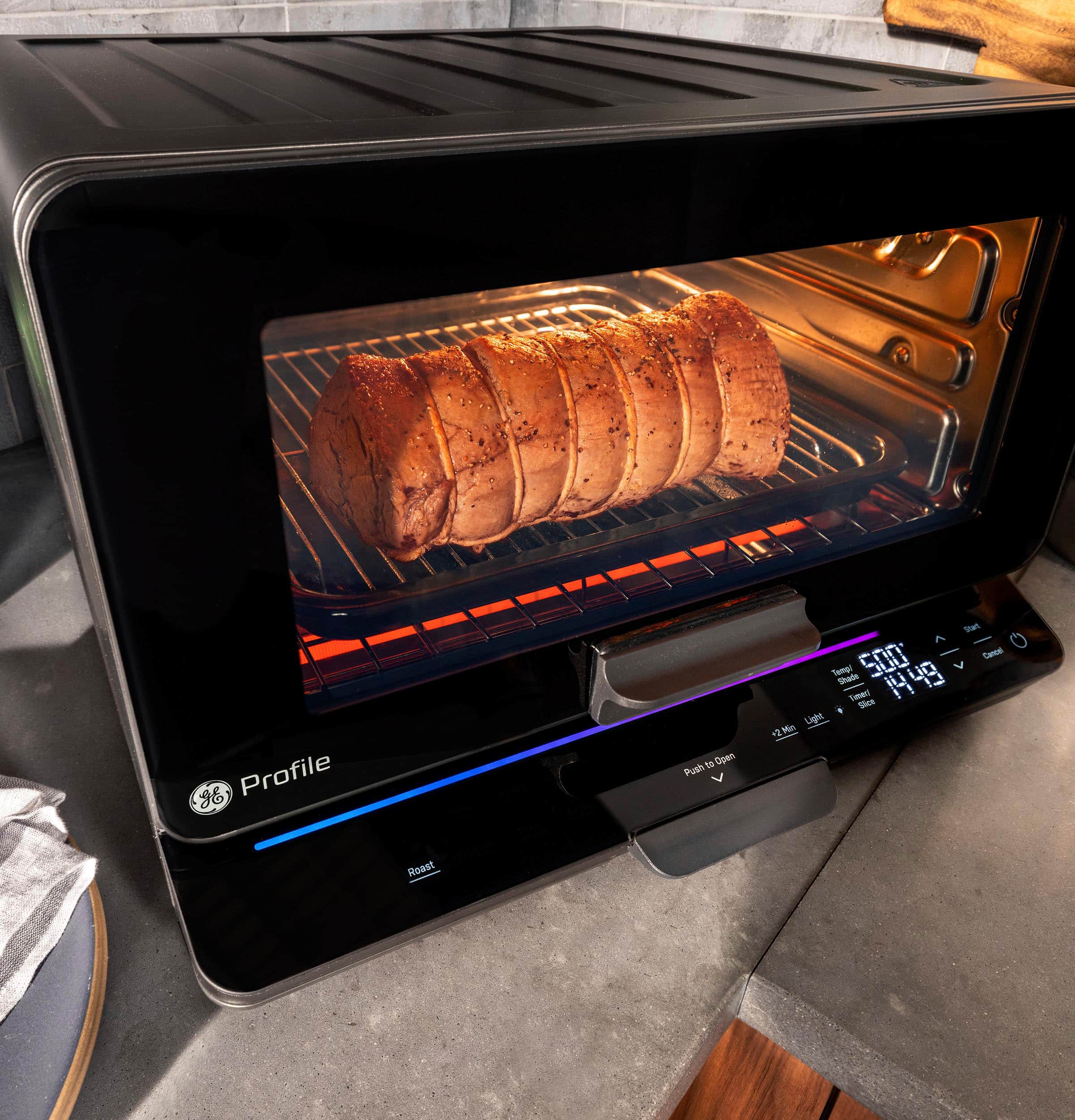 Alt View 17. GE Profile - Smart Oven with No Preheat, Air Fry and Built-in WiFi - Black.