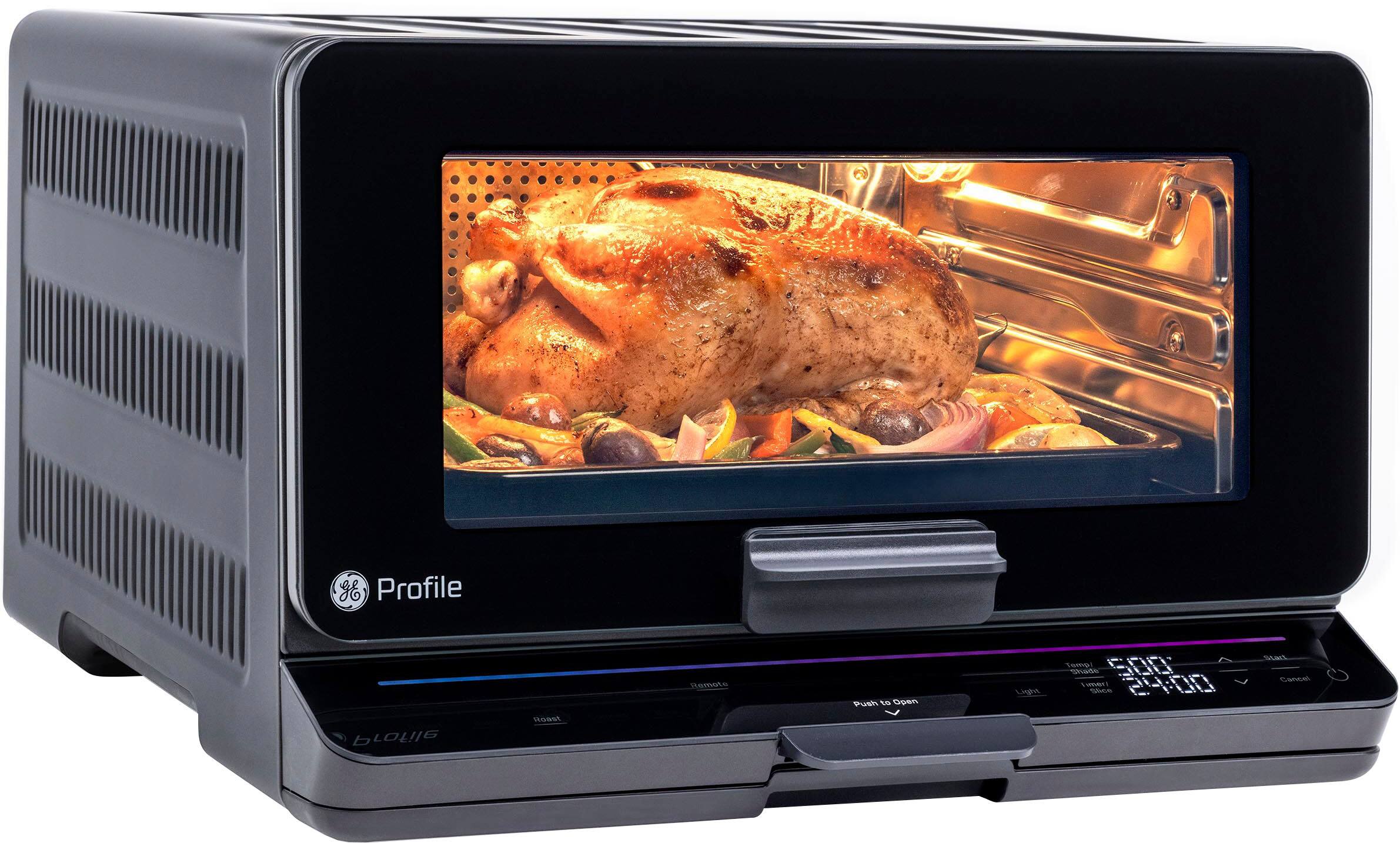 Alt View 11. GE Profile - Smart Oven with No Preheat, Air Fry and Built-in WiFi - Black.