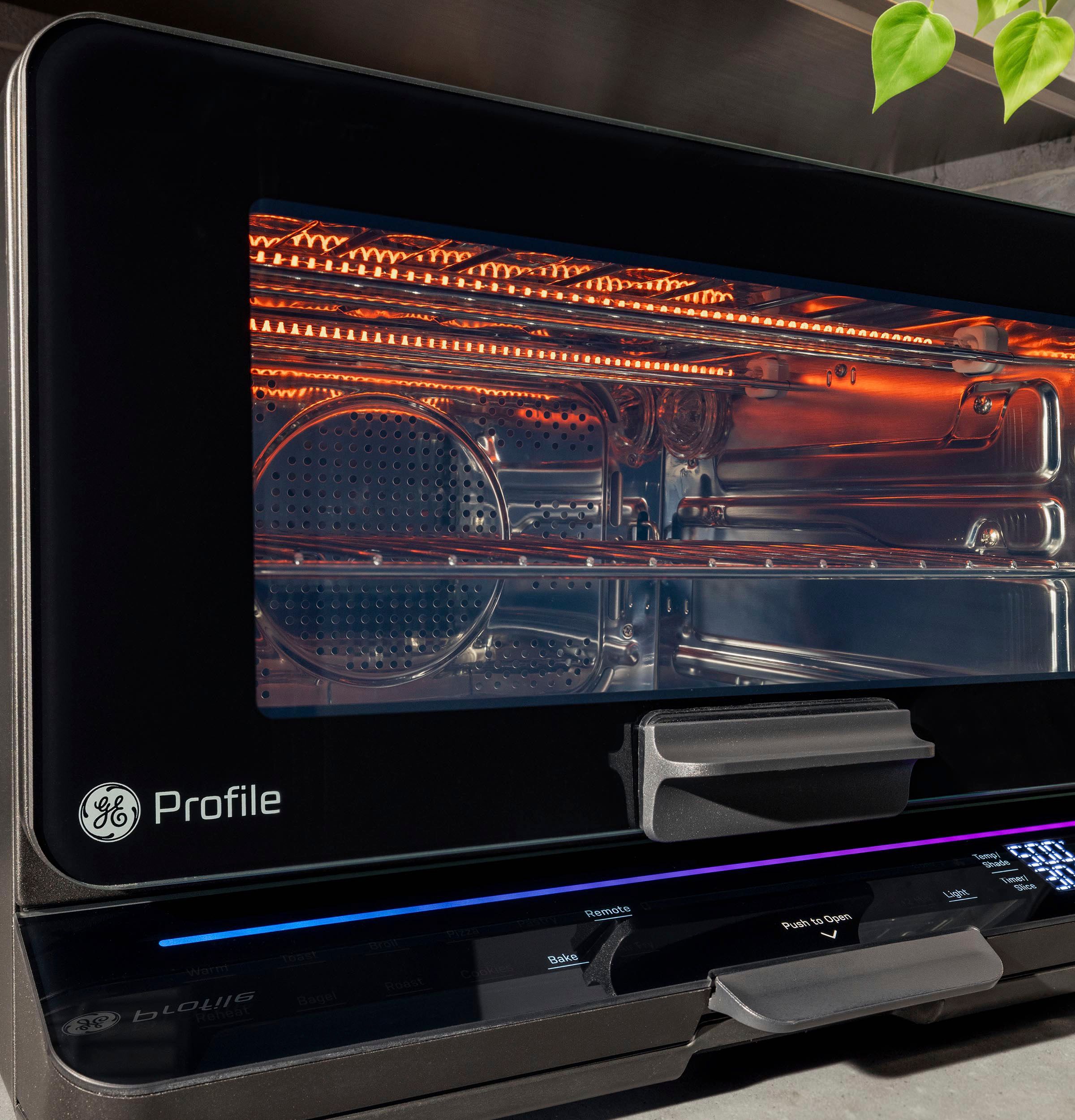 Alt View 21. GE Profile - Smart Oven with No Preheat, Air Fry and Built-in WiFi - Black.