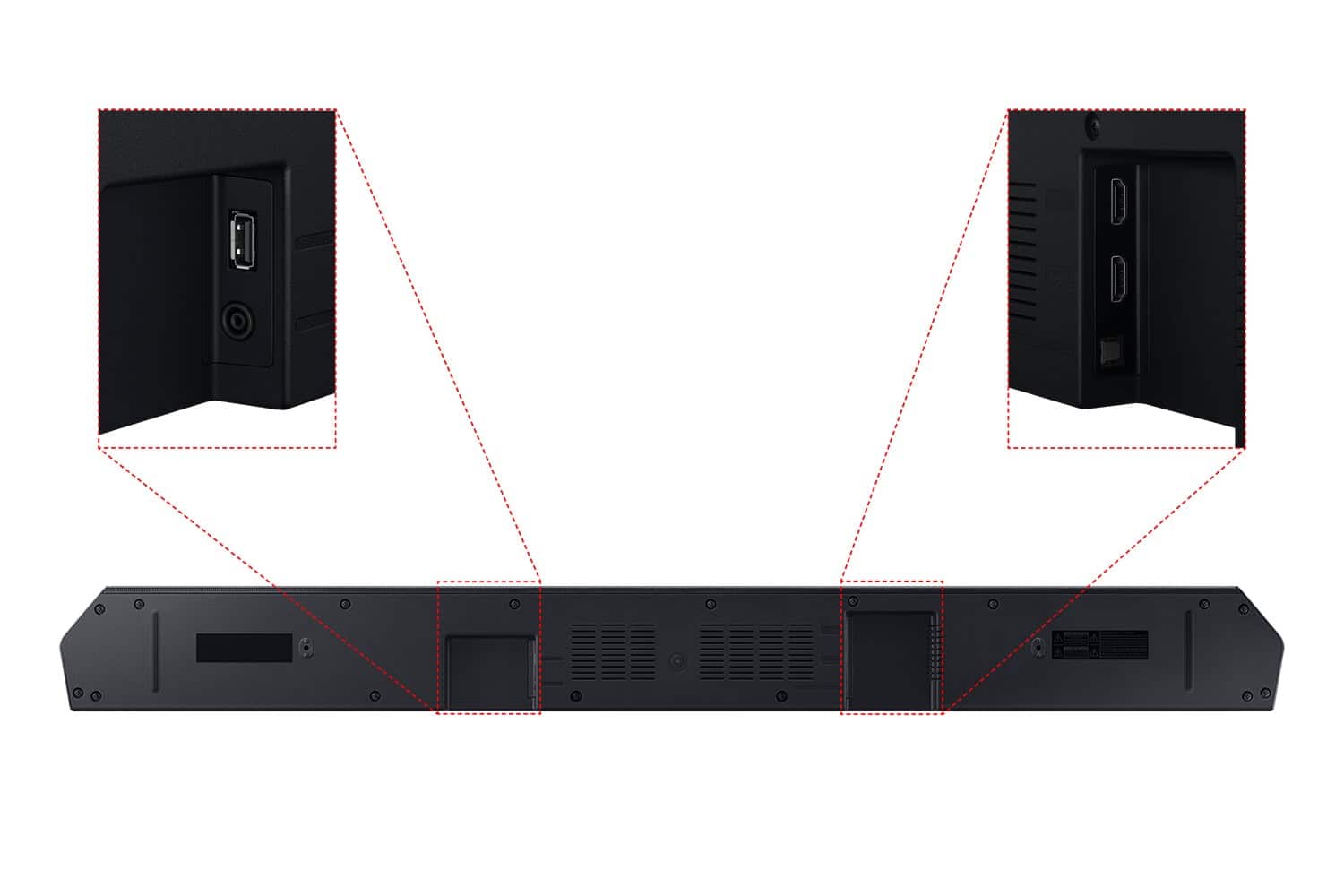 Alt View 13. Samsung - HW-Q600C 3.1.2 Channel Q-series Soundbar with Wireless Subwoofer, Dolby Atmos and Q-Symphony - Titan Black.