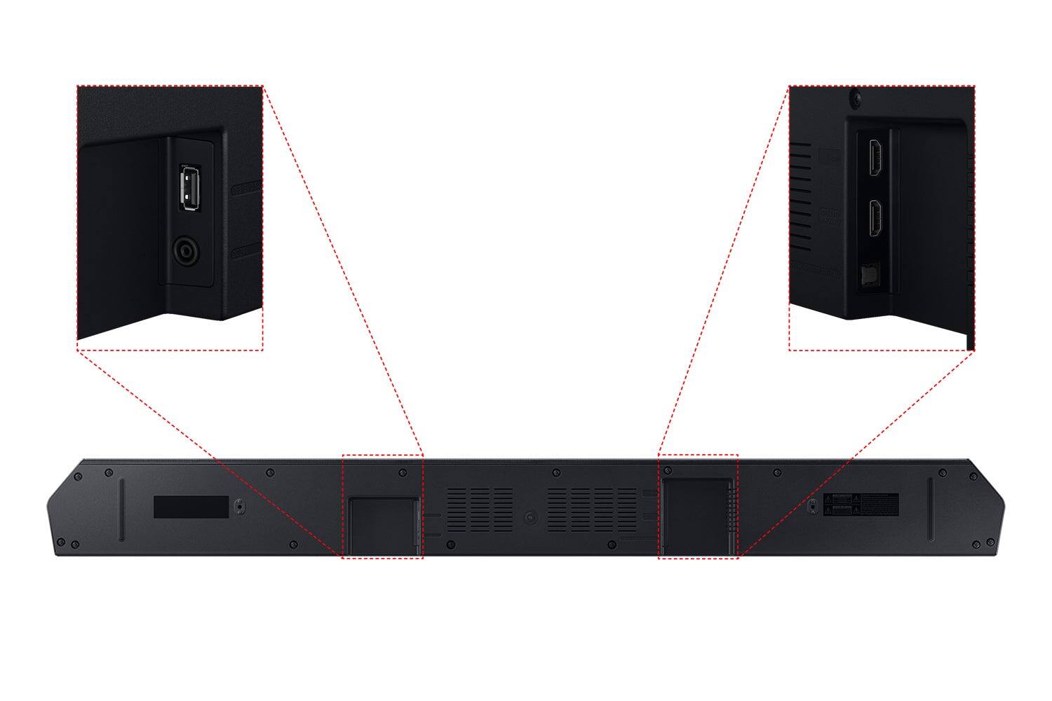 Alt View 13. Samsung - HW-Q600C 3.1.2 Channel Q-series Soundbar with Wireless Subwoofer, Dolby Atmos and Q-Symphony - Titan Black.