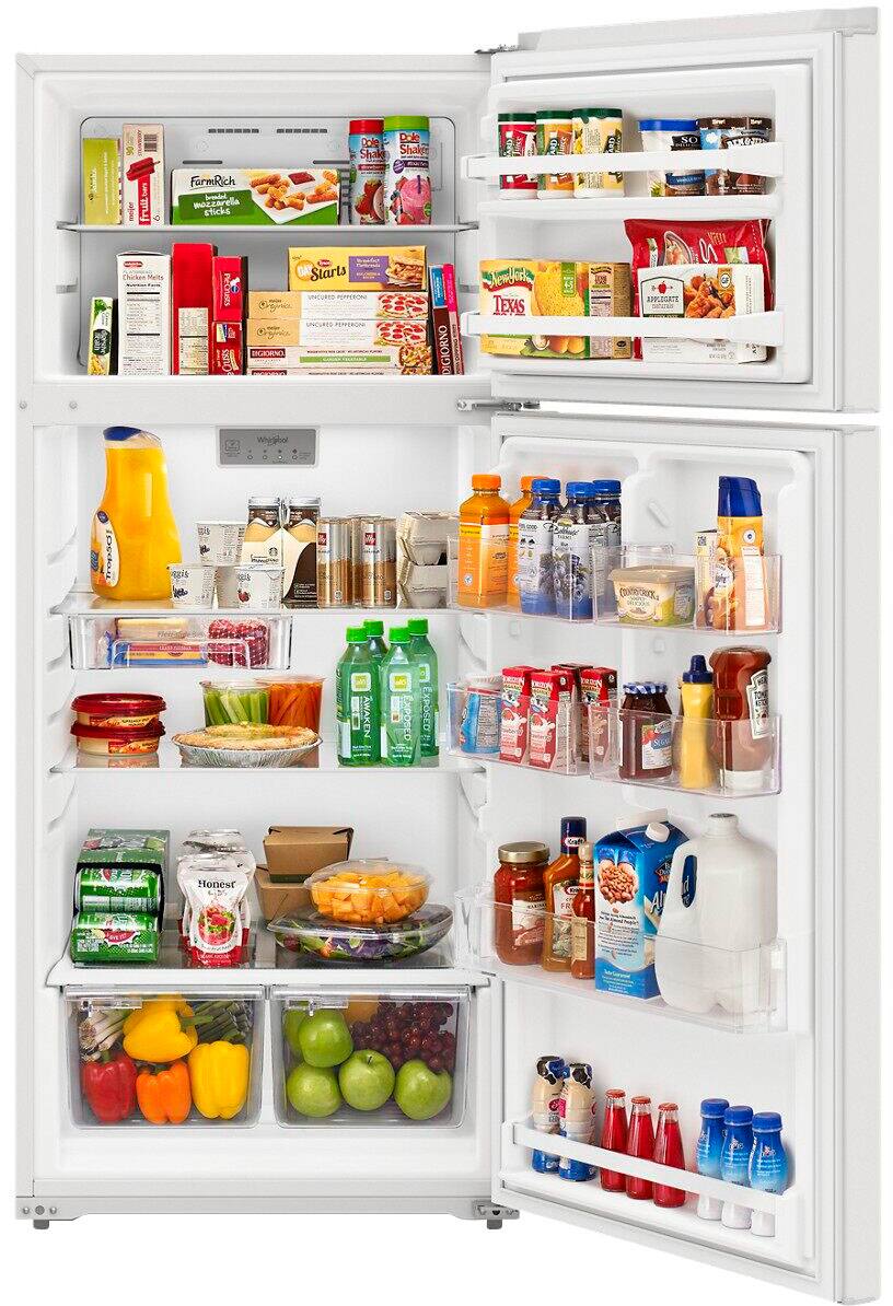 Alt View 2. Whirlpool - 16.3 Cu. Ft. Top-Freezer Refrigerator - White.