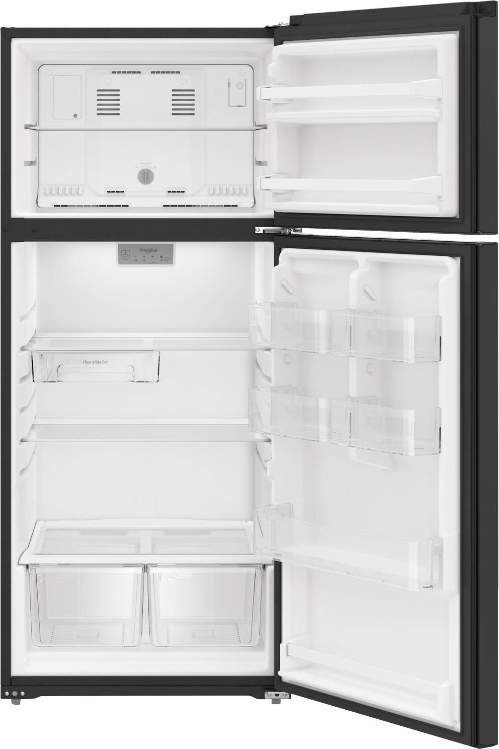 Angle. Whirlpool - 16.3 Cu. Ft. Top-Freezer Refrigerator - Black.