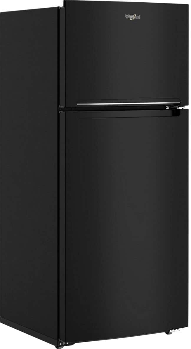 Left. Whirlpool - 16.3 Cu. Ft. Top-Freezer Refrigerator - Black.