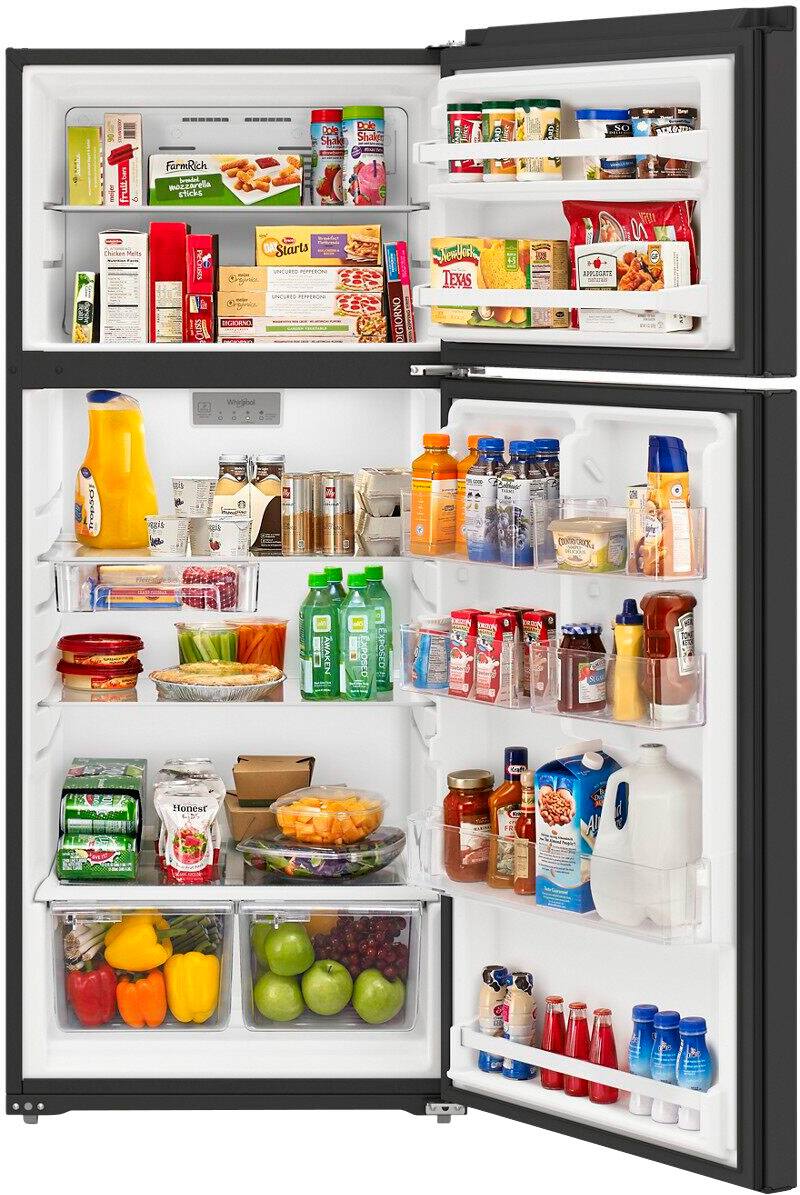 Alt View 3. Whirlpool - 16.3 Cu. Ft. Top-Freezer Refrigerator - Black.