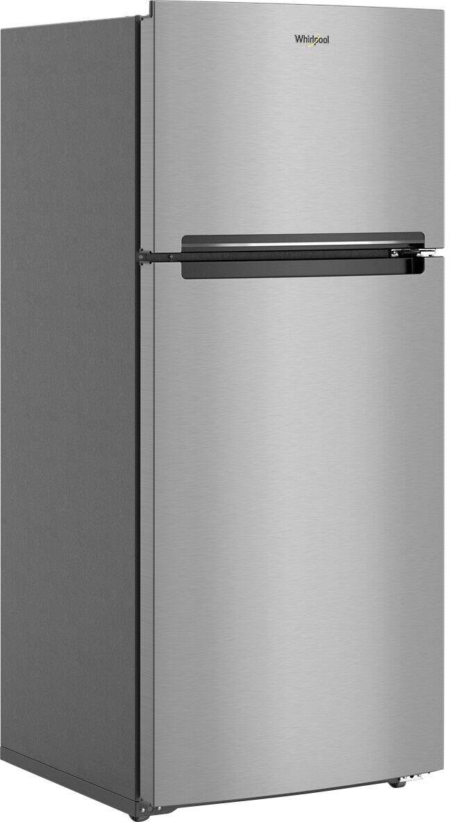 Angle. Whirlpool - 16.3 Cu. Ft. Top-Freezer Refrigerator - Stainless Steel.