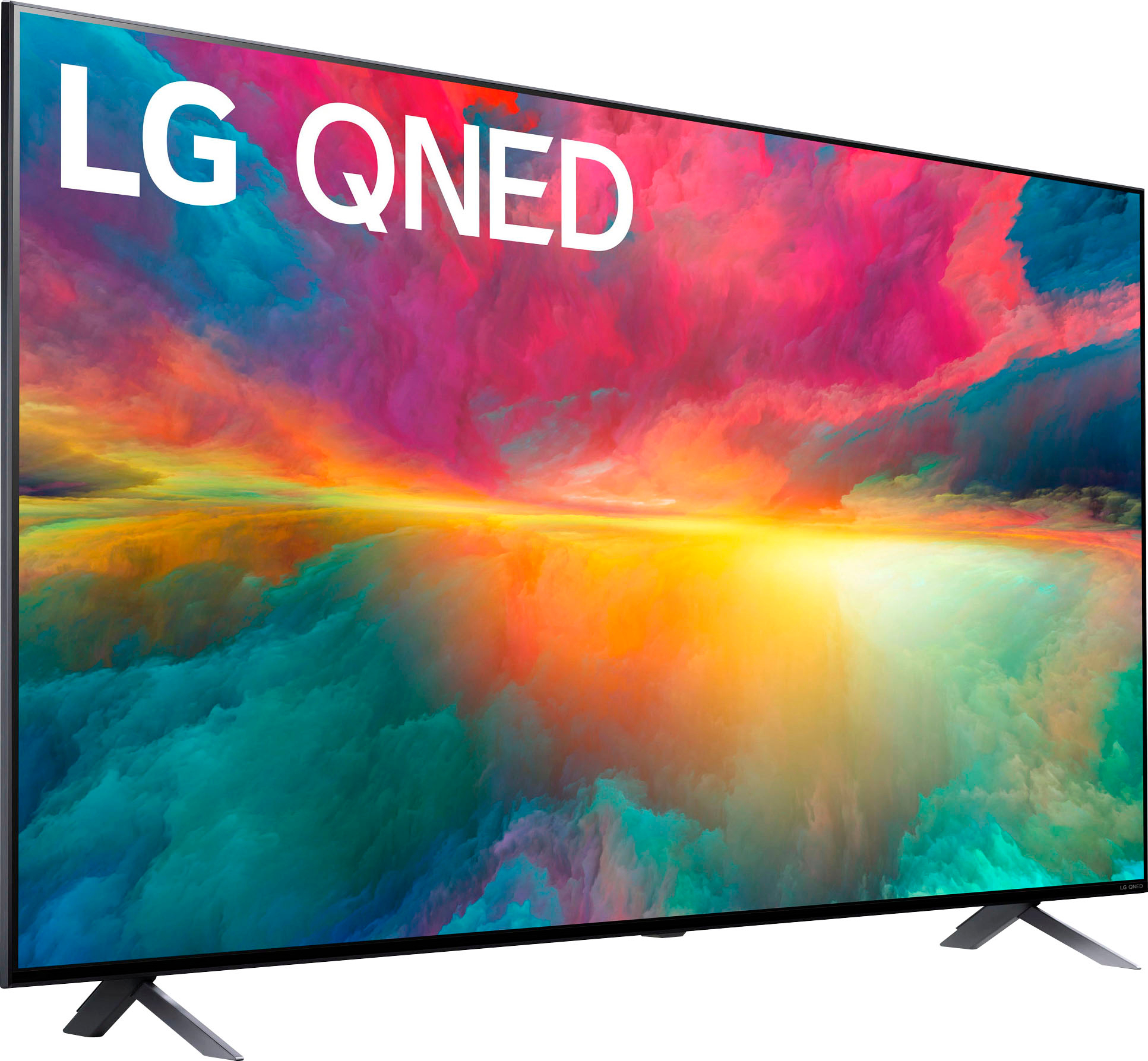 Left View: LG 75 inch Class 4K UHD QNED Web OS Smart TV with HDR 75 Series (75QNED75URA)