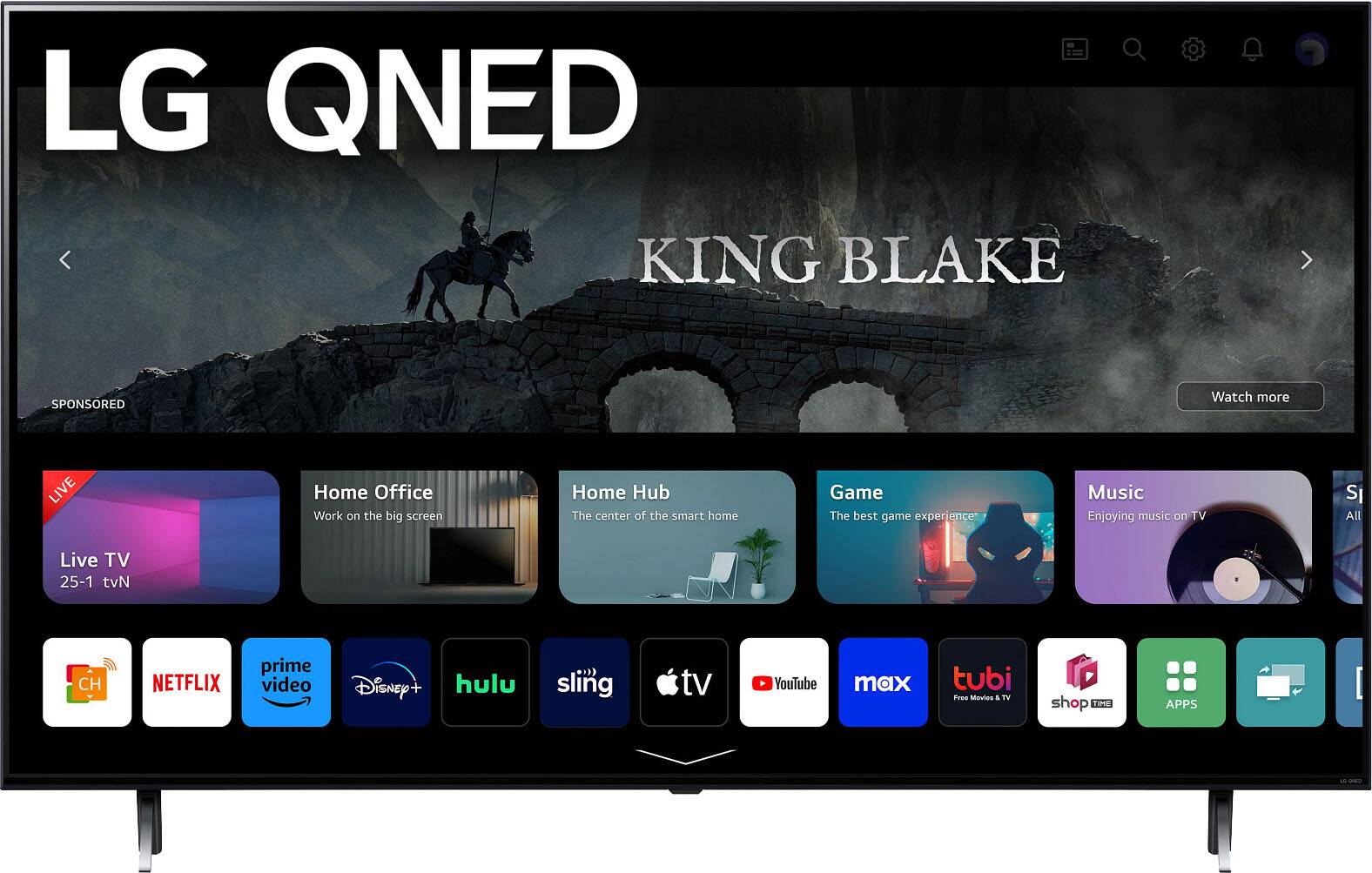 Angle. LG - 65” Class 75 Series QNED 4K UHD Smart webOS TV - Dark Grey.