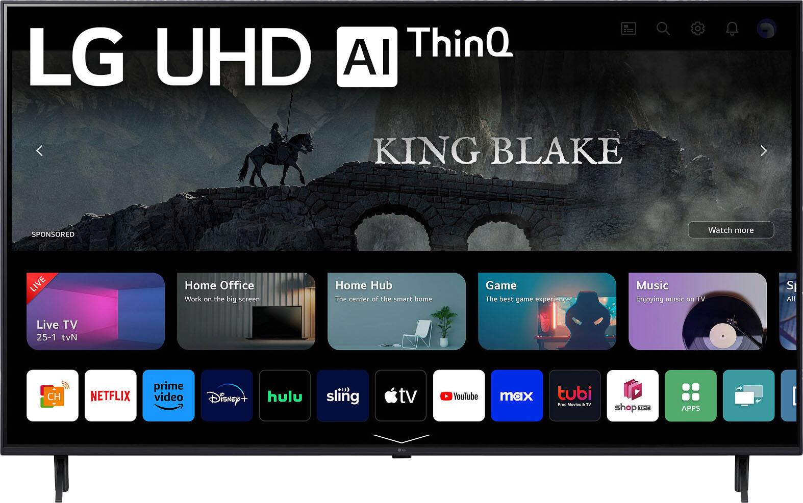 Angle. LG - 55” Class UR9000 Series LED 4K UHD Smart webOS TV - Dark Grey.