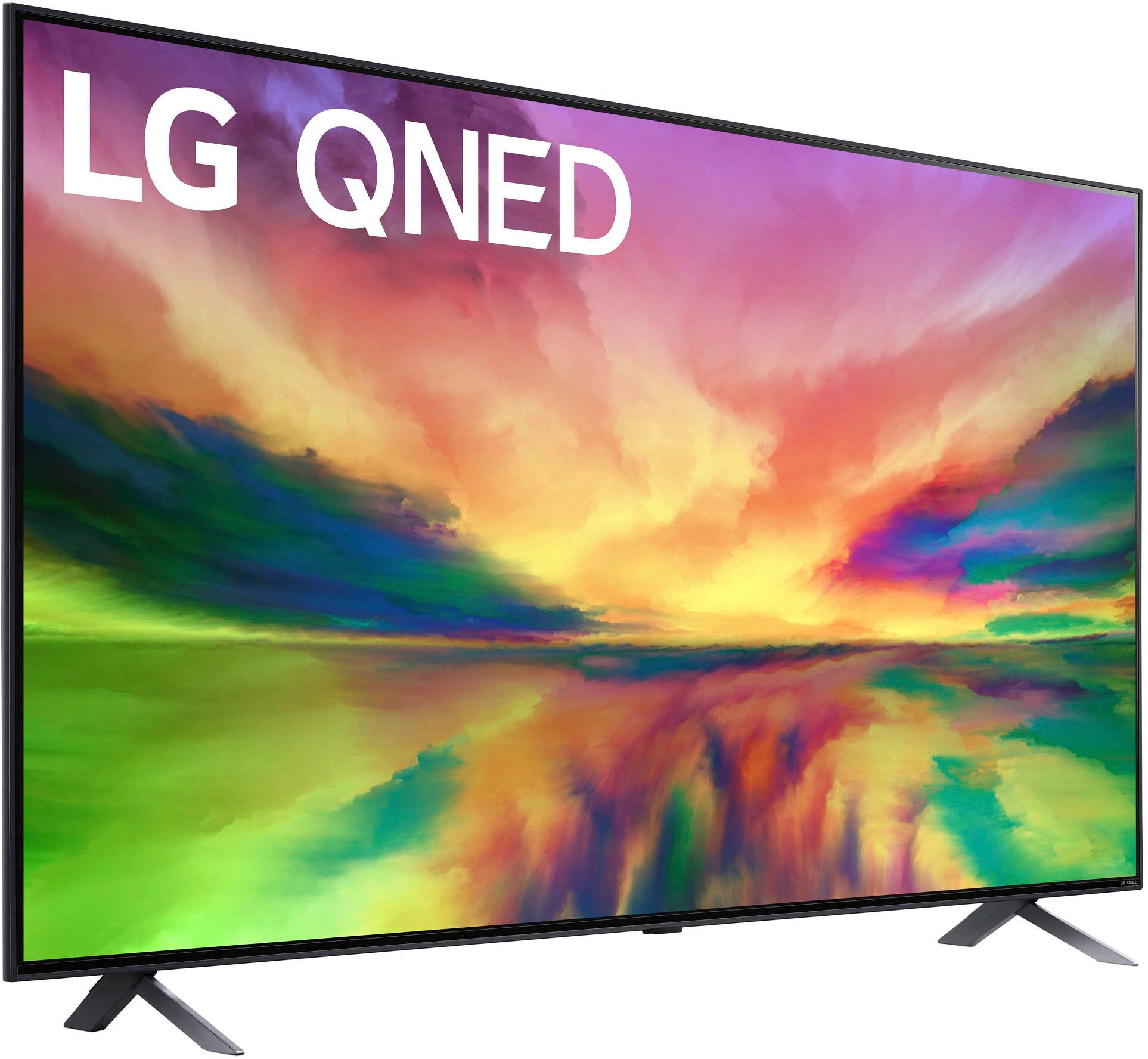 Left. LG - 75" Class 80 Series QNED 4K UHD Smart webOS TV - Dark Steel Silver.