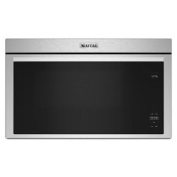 Maytag - 1.1 Cu. Ft. Over-the-Range Microwave with Flush Built-in Design - Stainless Steel - Front_Zoom