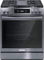 Frigidaire - Gallery 30 in. Wide 5 burners 6.1 Cu. Ft. Slide-In Gas Total Convection Range with No Preheat and Air Fry - Black
