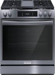 Frigidaire - Gallery 6.1 Cu. Ft. Slide-In Gas Total Convection Range with No Preheat and Air Fry - Black - Front_Zoom