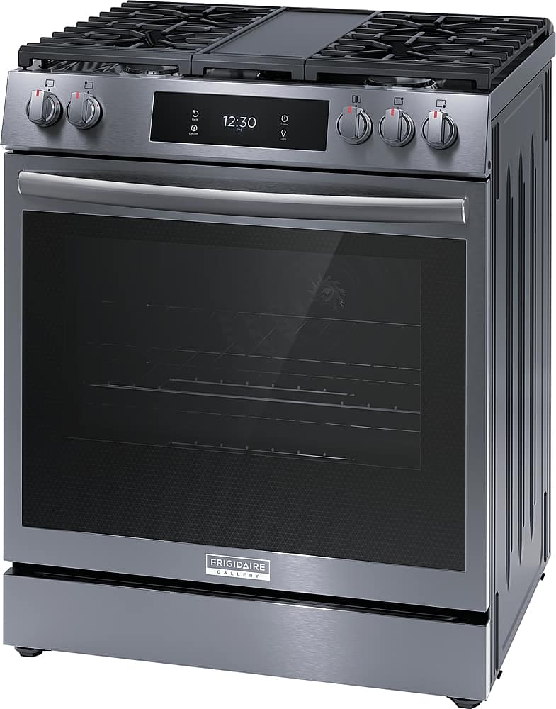 Alt View 12. Frigidaire - Gallery 6.1 Cu. Ft. Freestanding Oven Gas Total Convection Range - Black.
