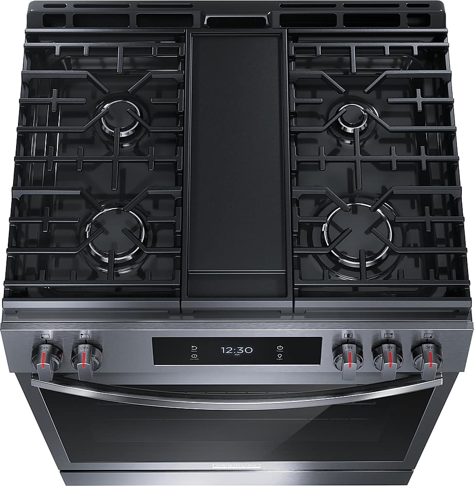 Alt View 1. Frigidaire - Gallery 6.1 Cu. Ft. Freestanding Oven Gas Total Convection Range - Black.