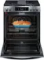 Angle. Frigidaire - Gallery 6.1 Cu. Ft. Freestanding Oven Gas Total Convection Range - Black.