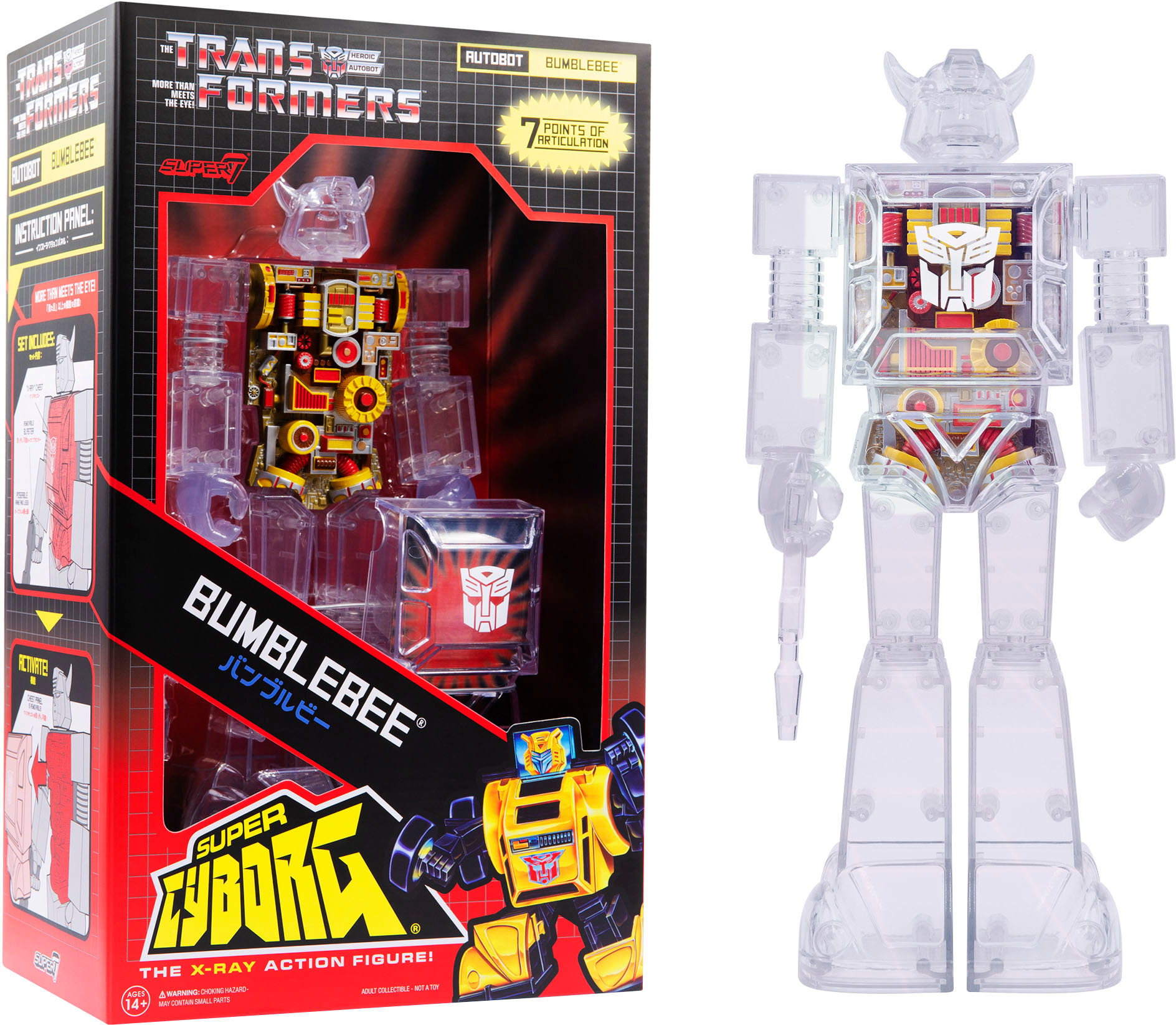 Super7 Super Cyborg 11 in Plastic Transformers Bumblebee G1 Clear  SU-TRANW01-BUM-01 - Best Buy