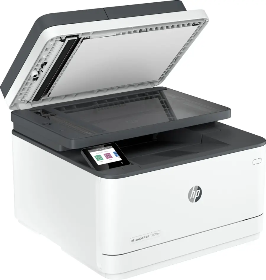 Alt View 14. HP - LaserJet Pro MFP 3101fdw Wireless Black-and-White All-in-One Laser Printer - White.