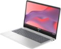 Angle. HP - 15.6" Chromebook - Intel Processor N200 - 8GB Memory - 64GB eMMC - Natural Silver.