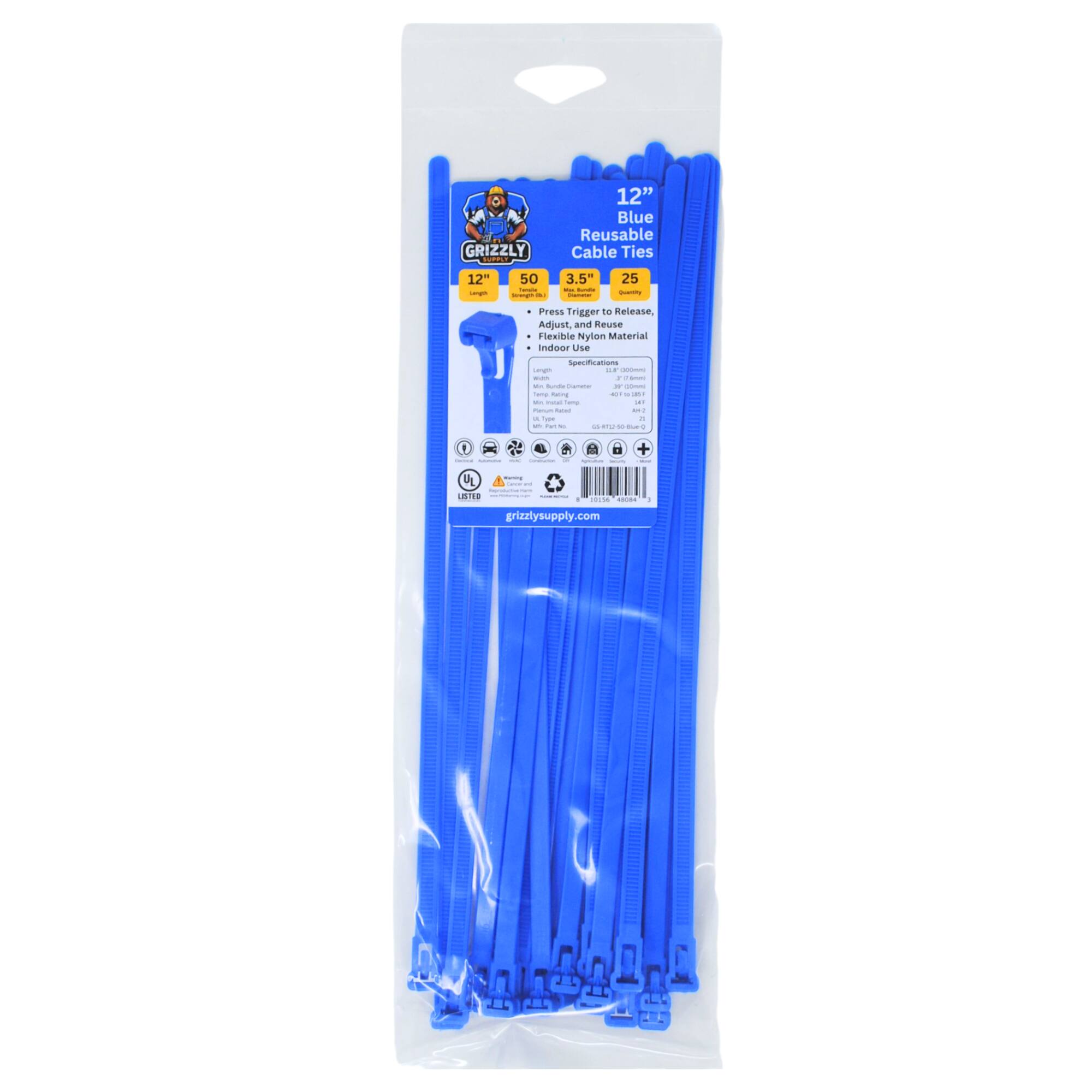 GRIZZLY 12" Blue Reusable Cable Ties 12" - 50 - 3.5" I - | 25 | Press Trigger to Release, Flexible Nylon Material Indoor Use - - - - - - - - - - - - - - - - - - - - - - - - - - - - - - - - - - - - - - - - - - - - - - - - - - - - - - - - - - - - - - - - - - - - - - - - - - - - - - - - - - - - - - - - - - - - - - - - - - - - - - - - - - - - - - - - - - - - - - - - - - - - - - - - - - - - - - - - - - - - - - - - - - - - - - - - - - - - - - - - - - - - - - - - - - - - - - - - - - - - - - - - - - - - - - - - - - - - - - - - - - - - - - - - - - - - - - - - - - - - - - - - - - - - - - - - - - - - - - - - - - - - - - - - - - - - - - - - - - - - - - - - - - - - - - - - - - - - - - - - - - - - - - - - - - - - - - - - - - - - - - - - - - - - - - - - - - - - - - - - - - - - - - - - - - - - - - - - - - - - - - - - - - - - - - - - - - - - - - - - - - - - - - - - - - - - - - - - - - - - - - - - - - - - - - - - - - - - - - - - - - - - - - - - - - - - - - - - - - - - - - - - - - - - - - - - - - - - - - - - - - - - - - - - - - - - - - - - - - - -