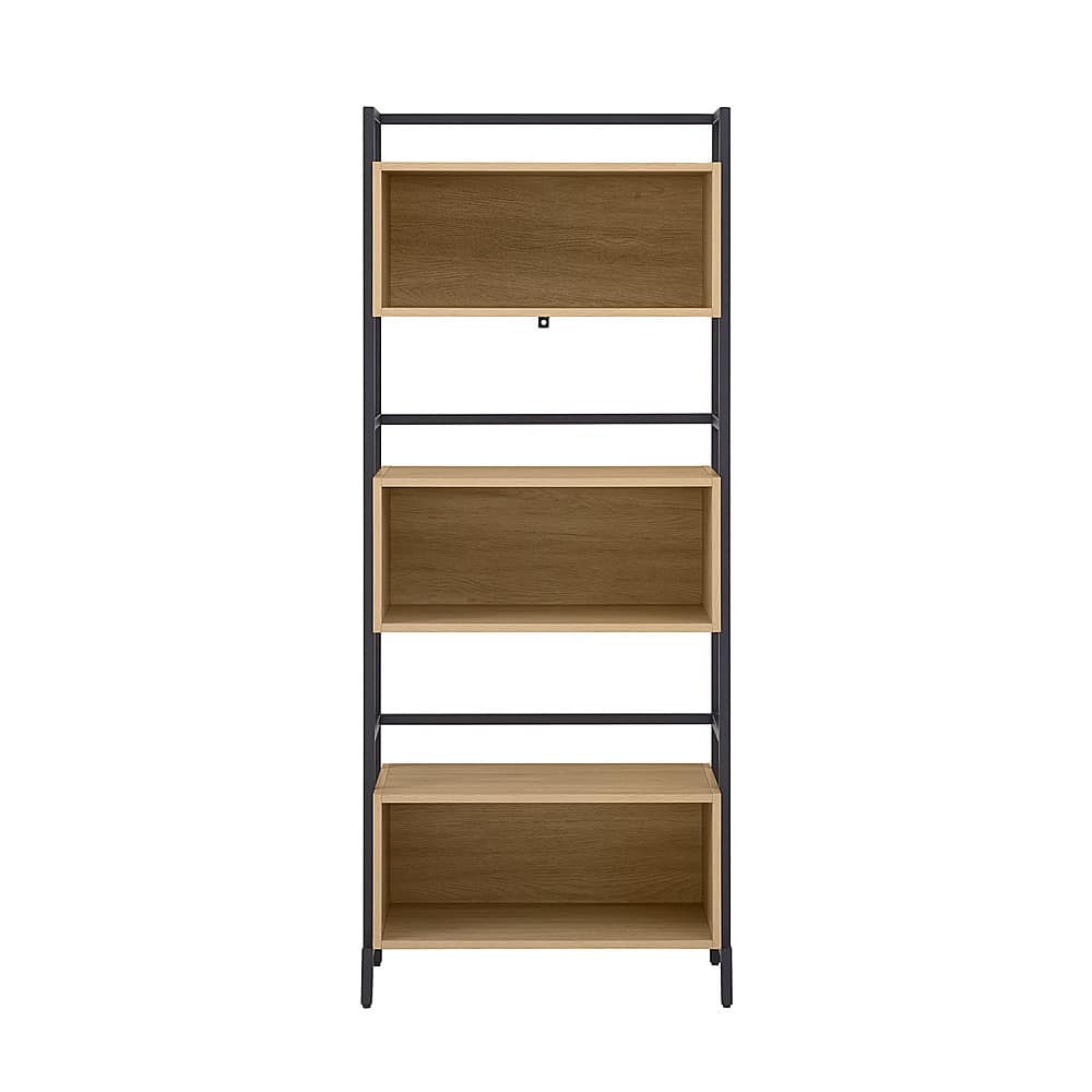 Walker Edison - Modern Open-Cubby Bookshelf - Coastal Oak - Front_Zoom