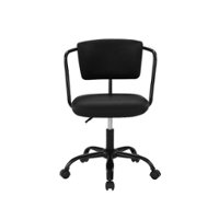 Walker Edison - Modern Office Chair with Arms - Black - Front_Zoom