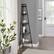 Alt View 11. Walker Edison - Modern Metal and Wood Corner Bookshelf - Grey Wash.