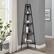 Alt View 12. Walker Edison - Modern Metal and Wood Corner Bookshelf - Grey Wash.