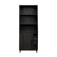 Walker Edison - Mid-Century Modern Bookcase - Graphite - Front_Zoom