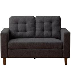 Brookside - Brynn 53" Upholstered Loveseat - Charcoal - Front_Zoom