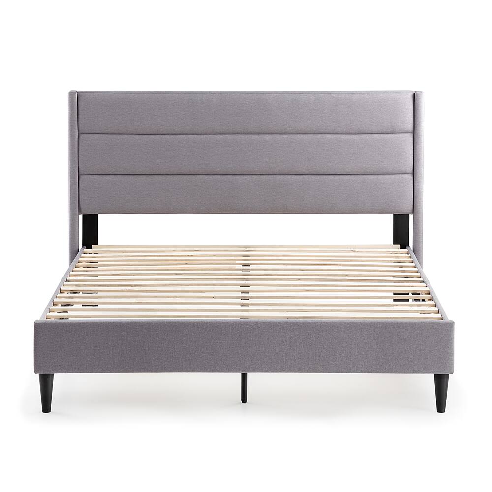 Upholstered triple store lined platform bed