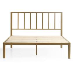 Brookside - Lori Queen Metal Bed with Headboard - Gold - Front_Zoom