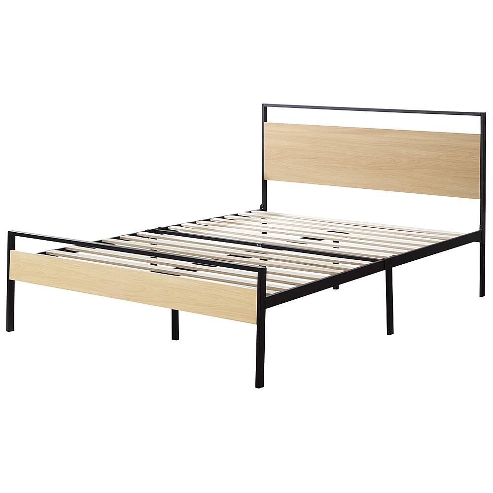 Best Buy Brookside Nora Metal & Wood Platform Queen Bed Natural BS0001MWBQQNA