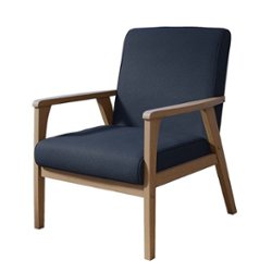 Brookside - Lara Exposed Arm Accent Chair - Navy - Front_Zoom