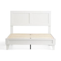 Brookside - Penny Queen Wood Panel Platform Bed Frame - White - Front_Zoom