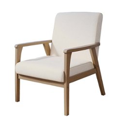 Brookside - Lara Exposed Arm Accent Chair - Cream - Front_Zoom