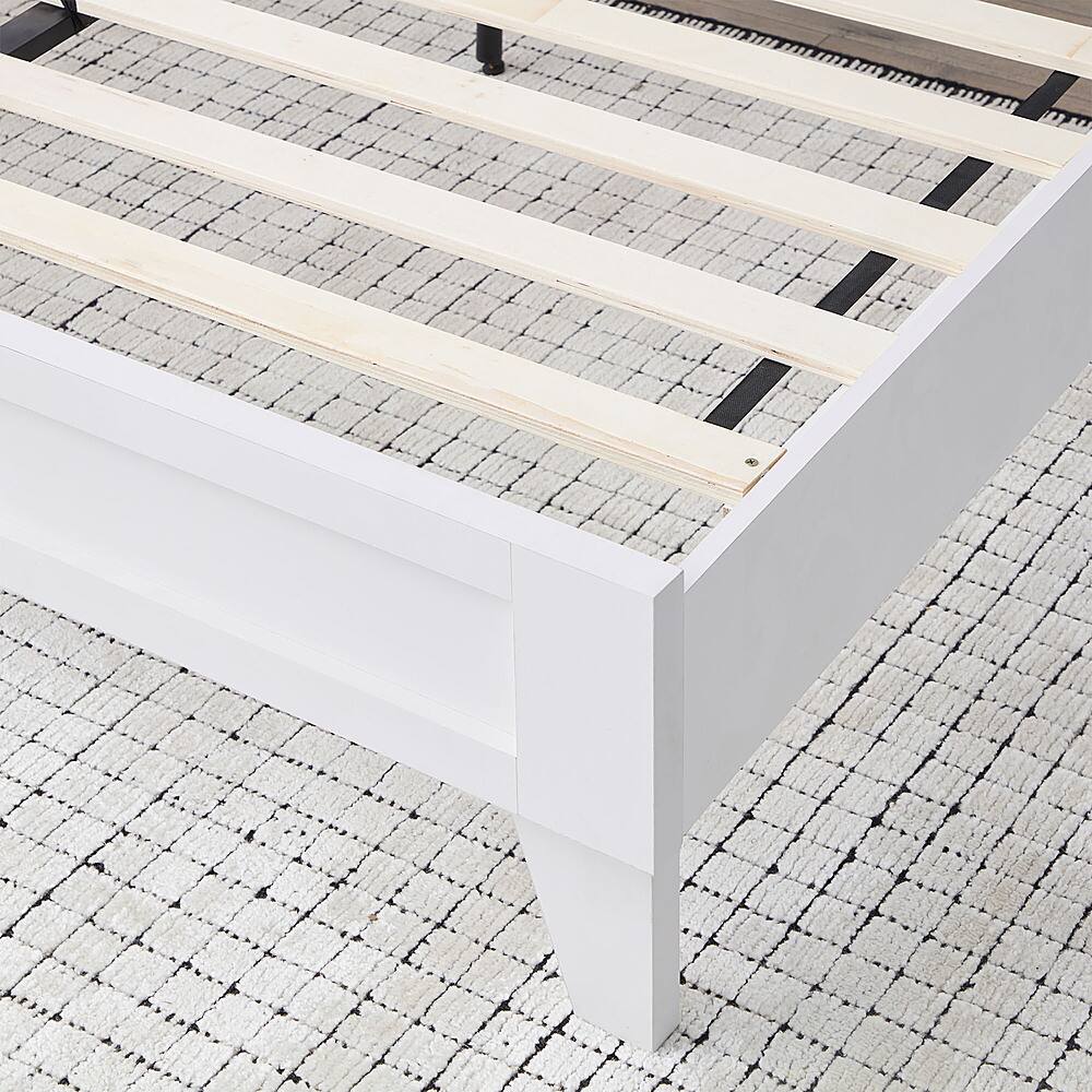 Brookside Penny Wood Panel Platform Cal King Bed Frame White