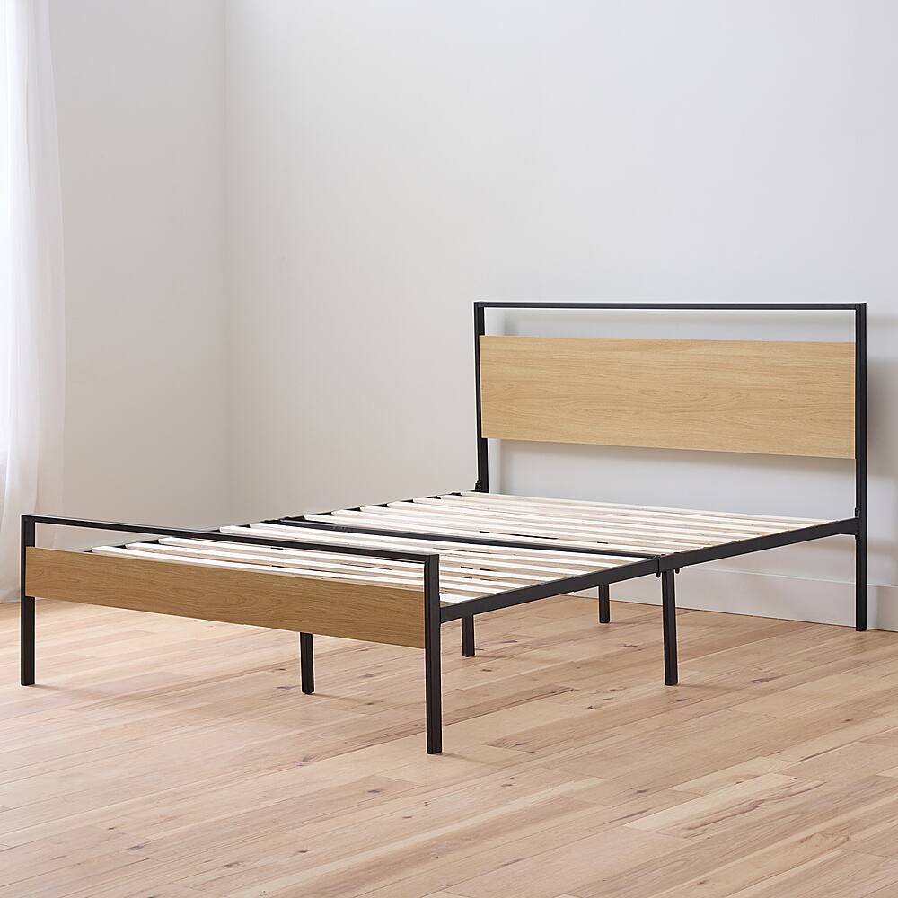 Customer Reviews Brookside Nora Metal & Wood Platform Full Bed Natural