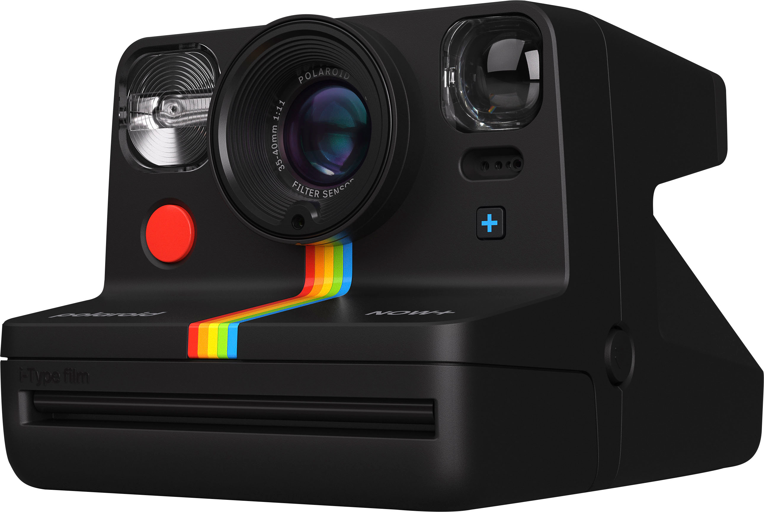 solamente hacer clic carrera Polaroid Now+ Instant Film Camera Generation 2 Black 009076 - Best Buy