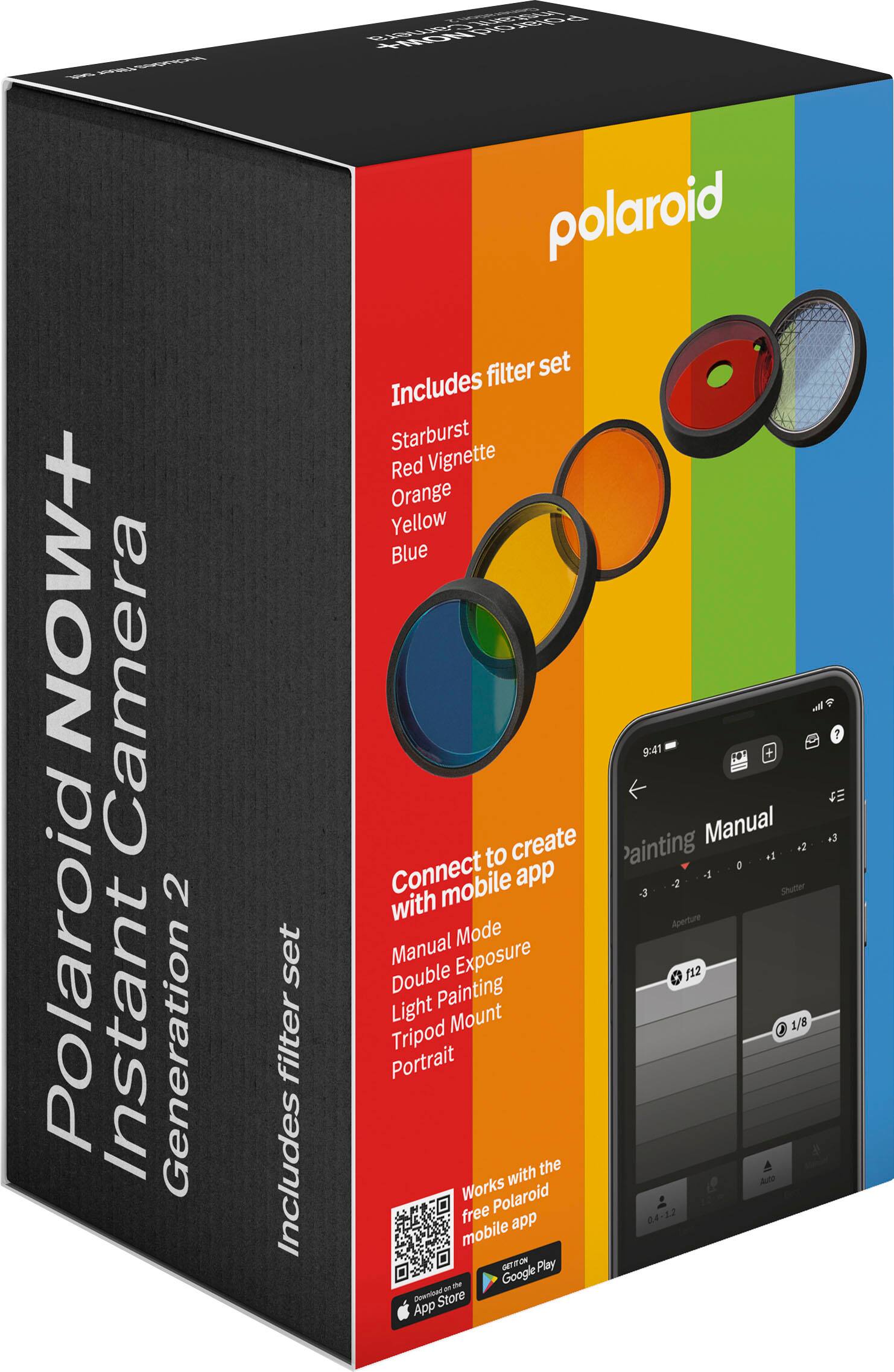 Alt View 2. Polaroid - Now+ Instant Film Camera Generation 2 - Black.