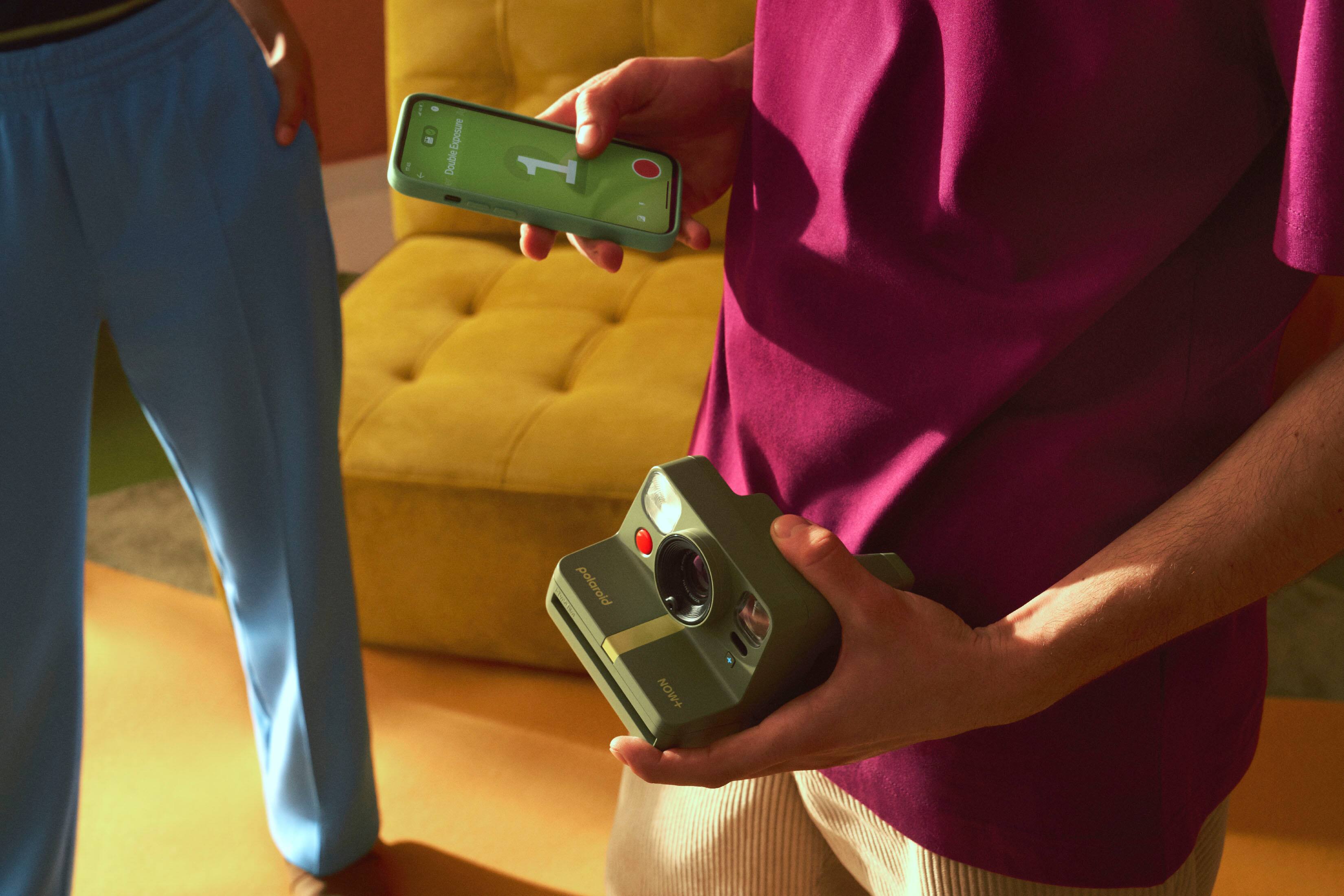 Top. Polaroid - Now+ Instant Film Camera Generation 2 - Forest Green.