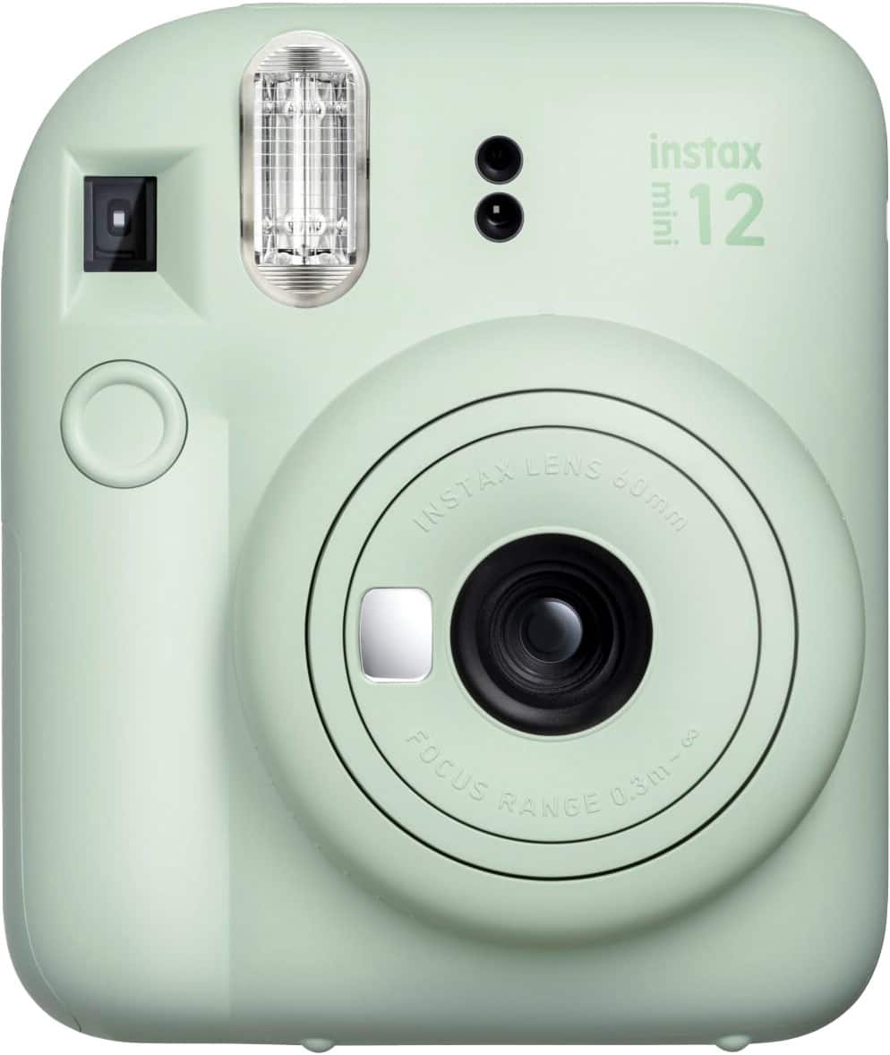 Front. Fujifilm - Instax Mini 12 Instant Film Camera - Green.