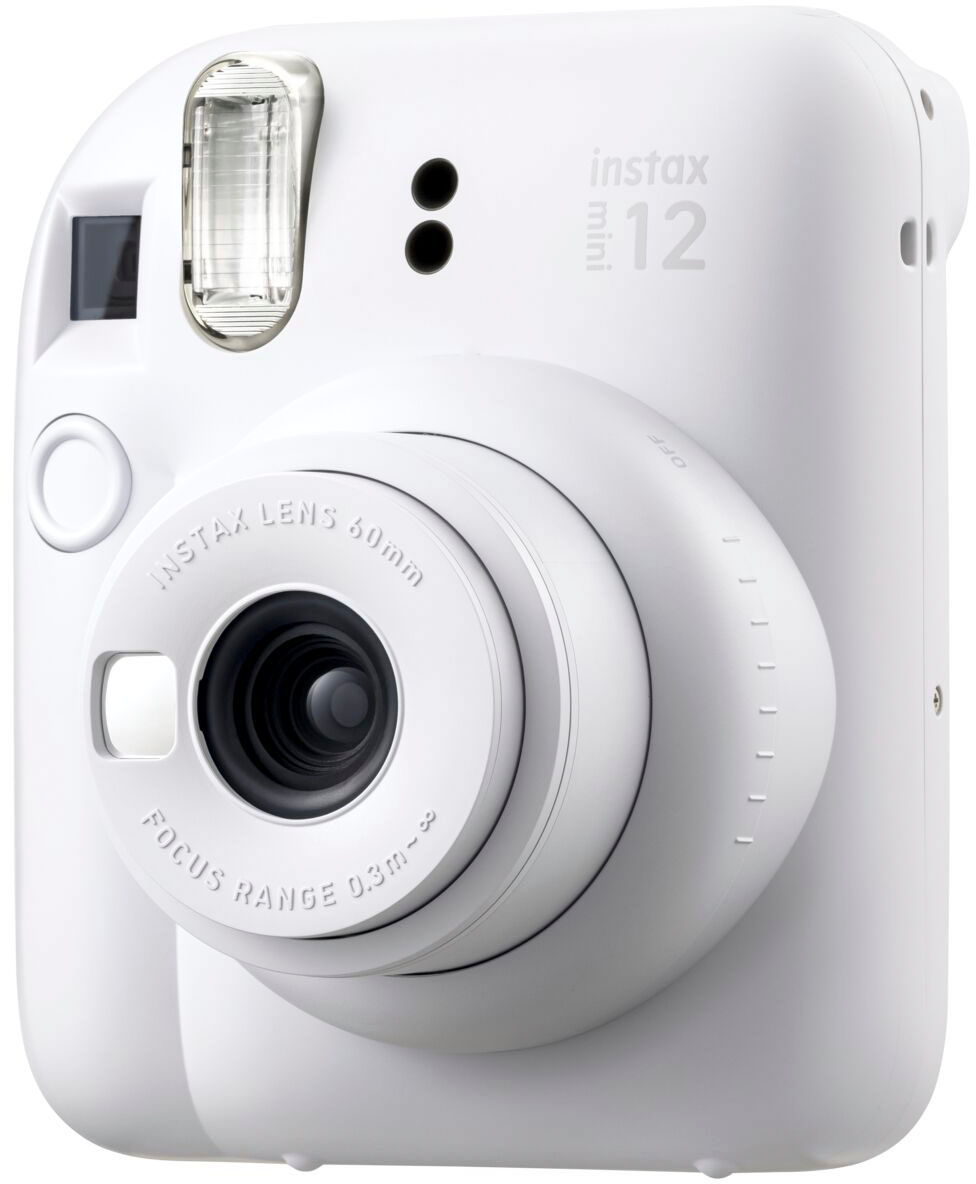 Angle View: Fujifilm - Instax Mini 12 Instant Film Camera - White