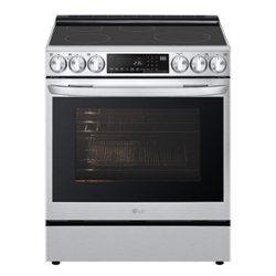 LG - 6.3 Cu. Ft. Slide-In Electric Induction True Convection Range with EasyClean and Air Fry - Stainless Steel - Front_Zoom