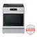 The image features a stainless steel LG oven with a stove top. The oven is equipped with a digital display and has a timer function. The oven is also described as America's most reliable line of appliances, as per the 2023 J.D. Power reading.
